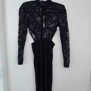 black lace dress